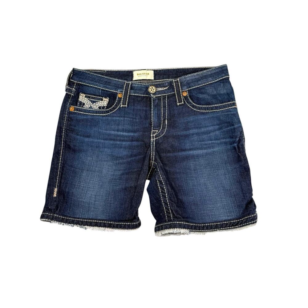 Big Star Maddie Jean Shorts Womens 29L 6.5” Inseam Bermuda Blue Denim EUC